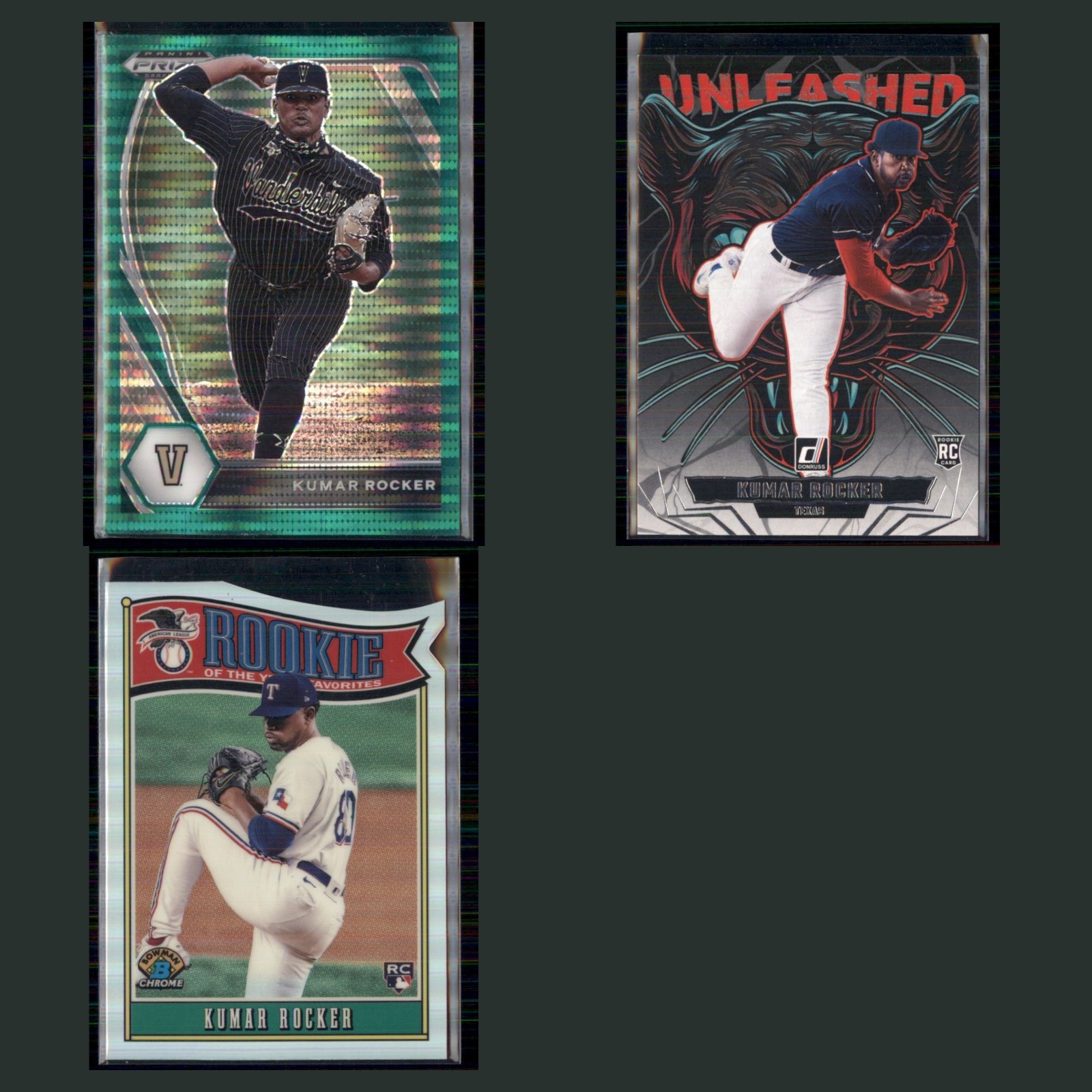 Kumar Rocker Lot 3 Baseball Cards 2021 Panini Elite Extra Edition New York Mets card scans. Overall card condition is Near Mint.