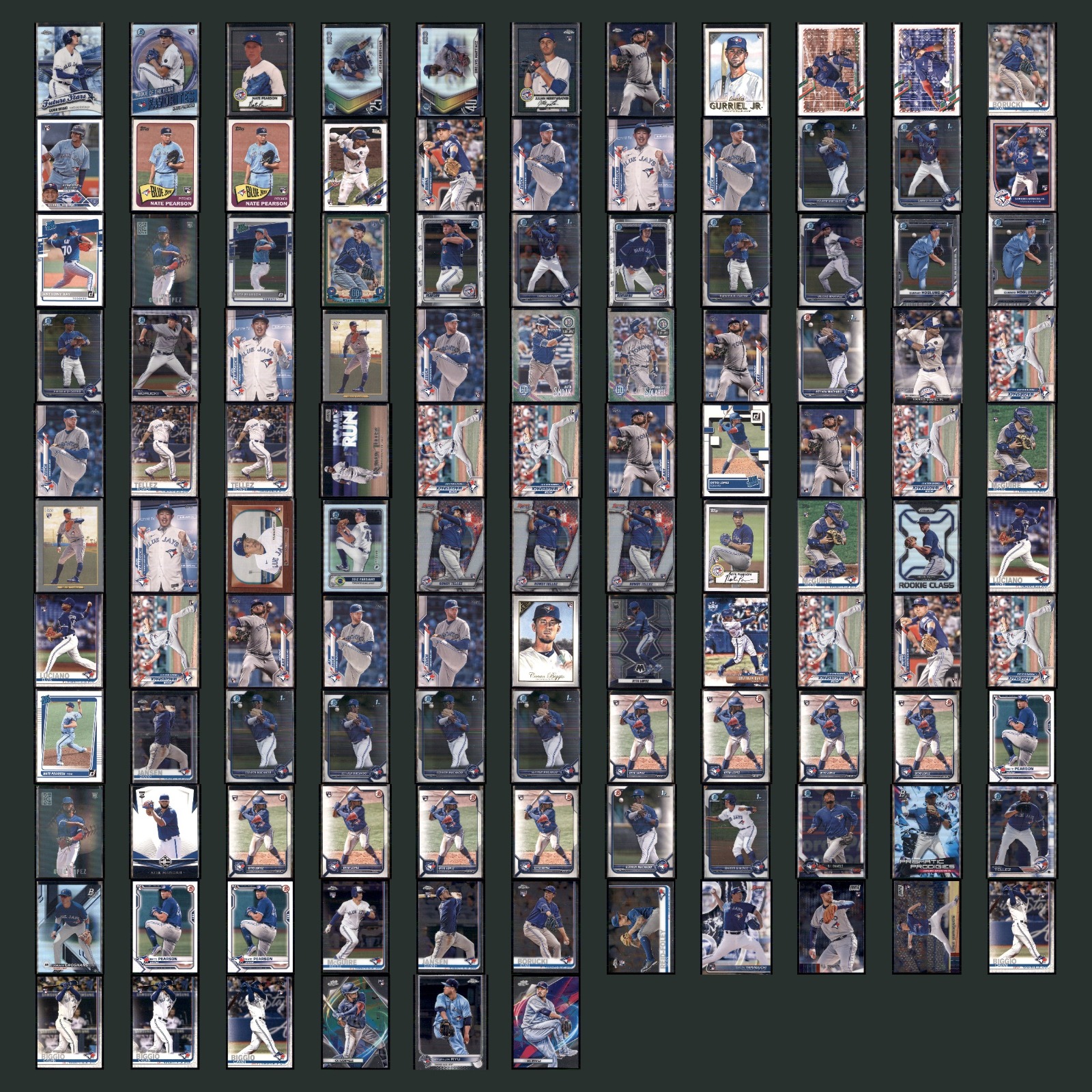 Toronto Blue Jays Lot 116 Baseball Cards Topps Chrome Future Stars Cavan Biggio card scans. Overall card condition is Near Mint.