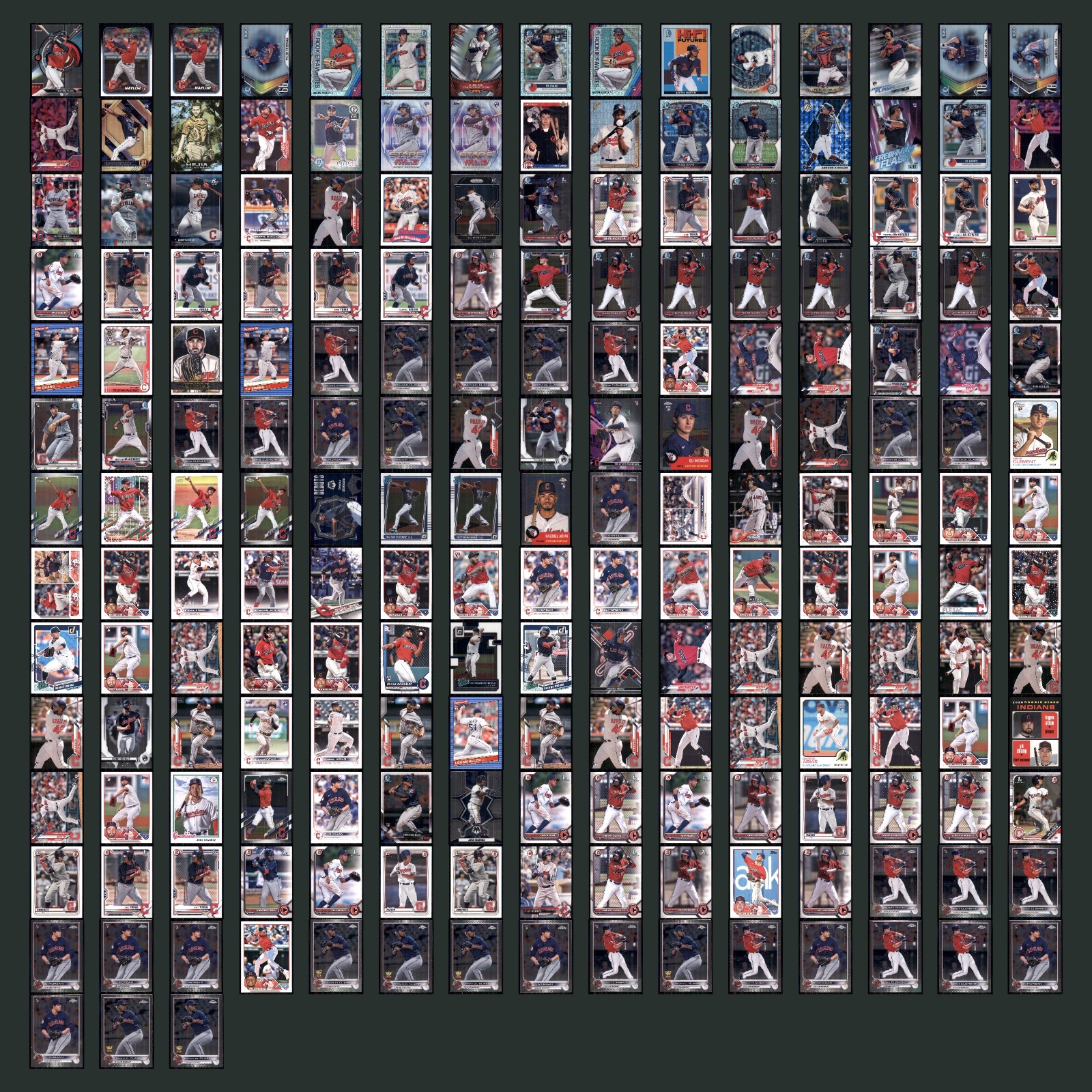 Cleveland Guardians Rookie Lot 198 Baseball Cards Finest Bo Naylor NM Baseball card scans. Overall card condition is Near Mint.