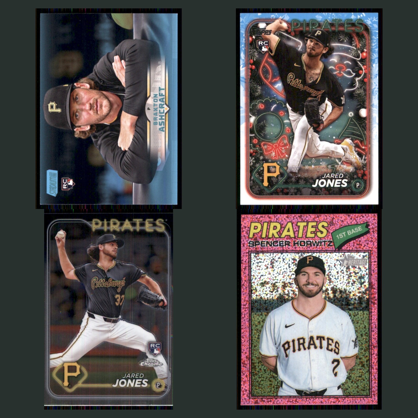 Pittsburgh Pirates Rookie Lot 4 Baseball Cards Stadium Club Blue Foil NM MLB card scans. Overall card condition is Near Mint.