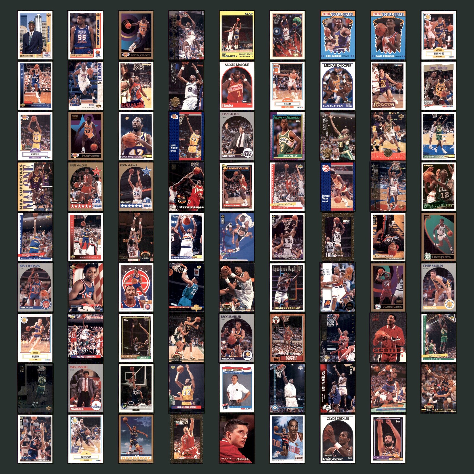 Basketball Card Lot 80 Cards HOF Star Rookie RC Dikembe Mutombo Upper Deck 1991 card scans. Overall card condition is Excellent.