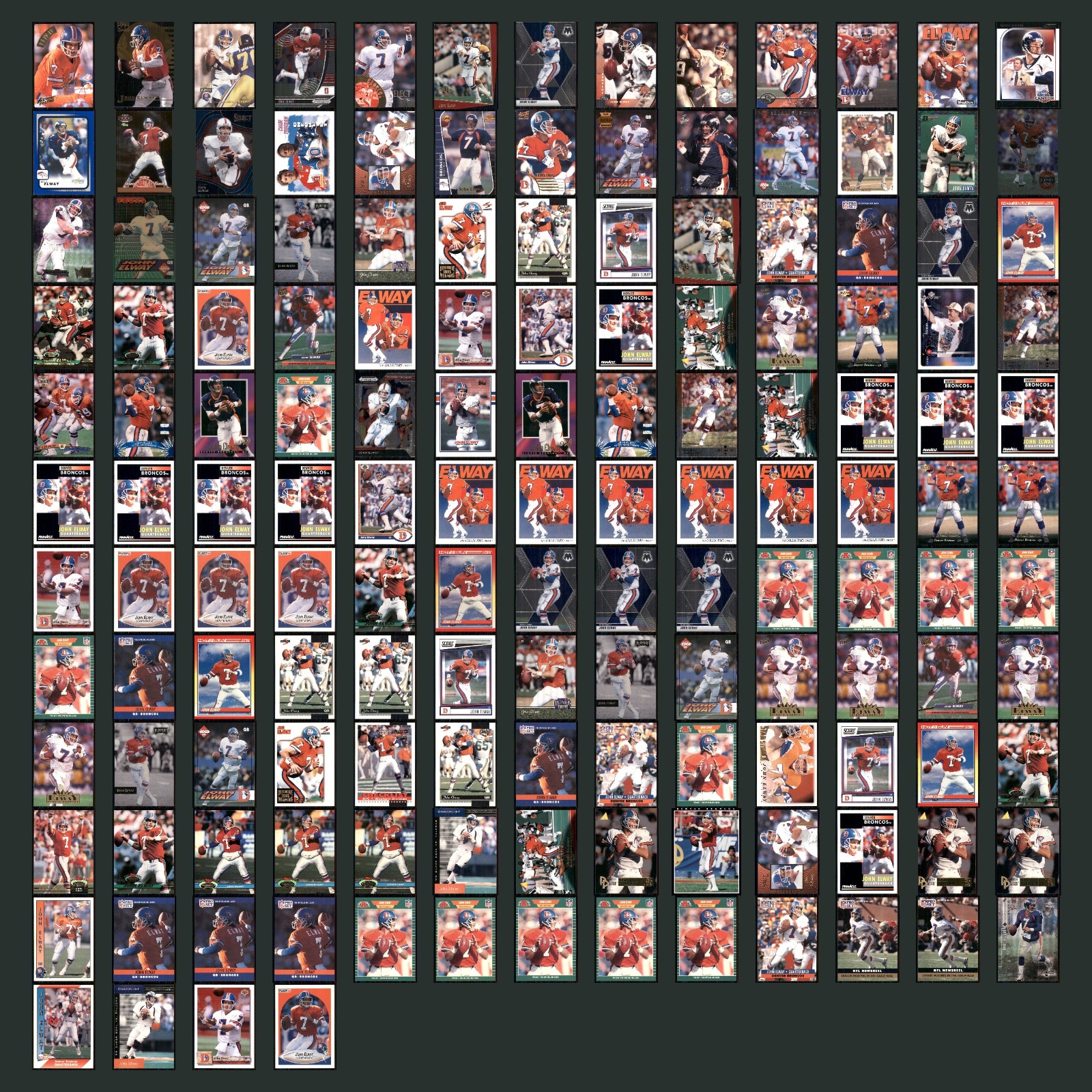 John Elway Lot 147 Football Cards 1994 Action Packed Denver Broncos Set NFL NM card scans. Overall card condition is Near Mint.