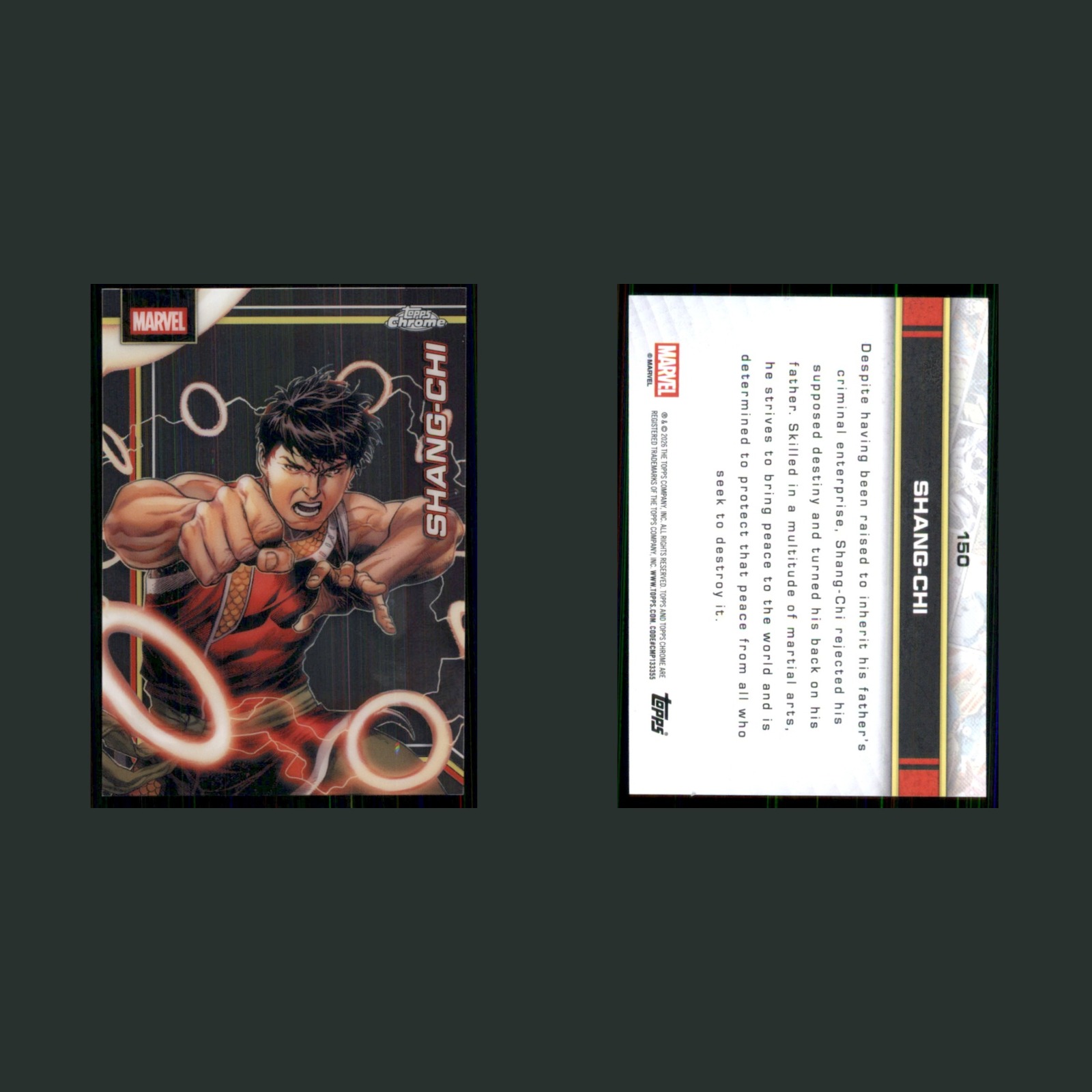 Shang-Chi #150 2026 Topps Chrome Marvel Marvel Card front and back scans. Card condition is Near Mint.