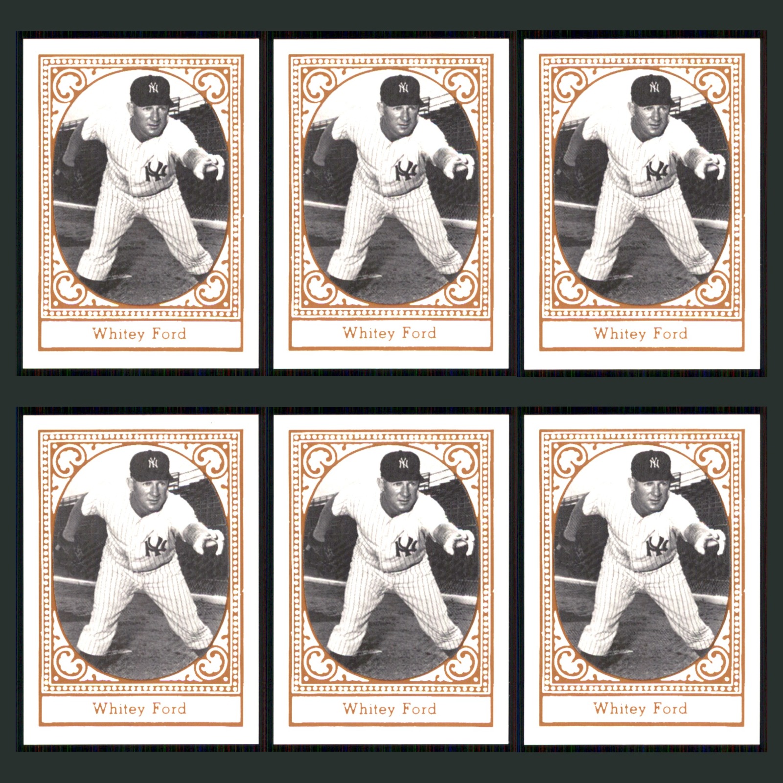 Whitey Ford Lot 6 Baseball Cards 1960 TCMA All Time N.Y. Yankees Yankees Set MLB card scans. Overall card condition is Near Mint.