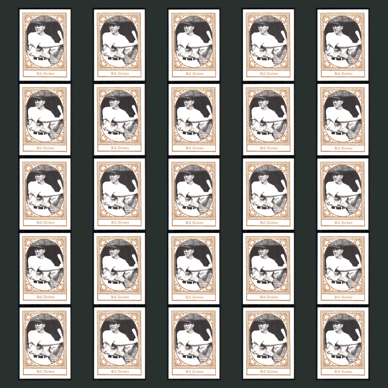 Bill Dickey Lot 25 Baseball Cards 1980 TCMA All Time N.Y. Yankees Yankees Set NM card scans. Overall card condition is Near Mint.
