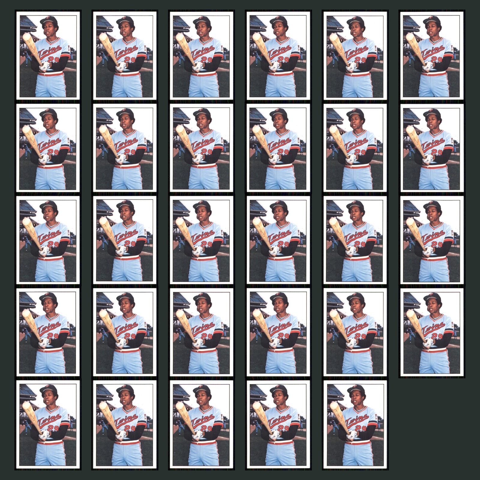 Rod Carew Lot 29 Baseball Cards 1975 SSPC Minnesota Twins Set Collection MLB NM card scans. Overall card condition is Near Mint.