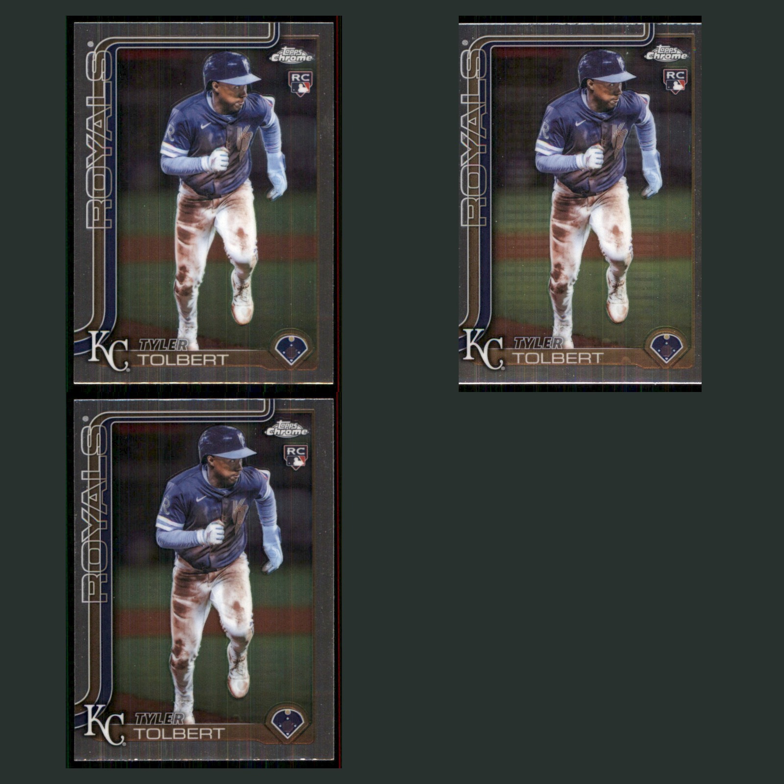Tyler Tolbert Rookie Lot 3 Baseball Cards 2025 Topps Chrome Update Set MLB NM card scans. Overall card condition is Near Mint.
