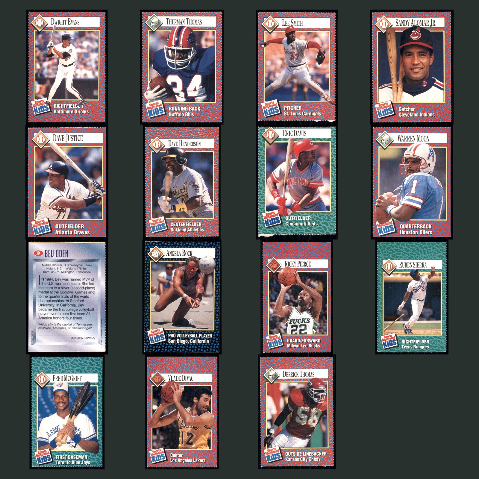 1991 Sports Illustrated for Kids Lot 15 Baseball Cards Dwight Evans Orioles EX card scans. Overall card condition is Excellent.